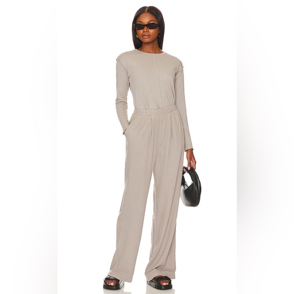 NWT Bobi Los Angeles REVOLVE pull on wide leg pants, lead/gray, size Small - Picture 14 of 16